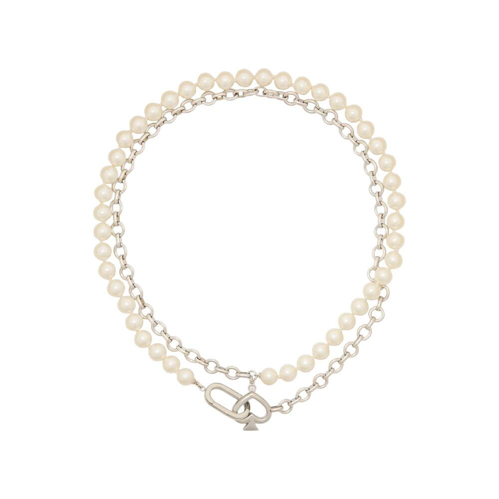 KATE SPADE New York Statement Spade Pearl Wrap Necklace